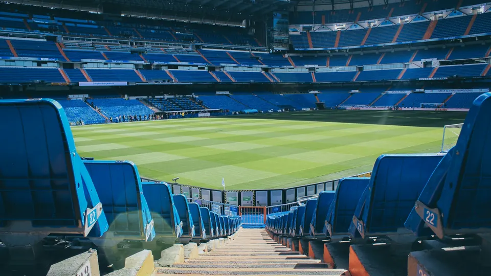 A football stadium in daylight